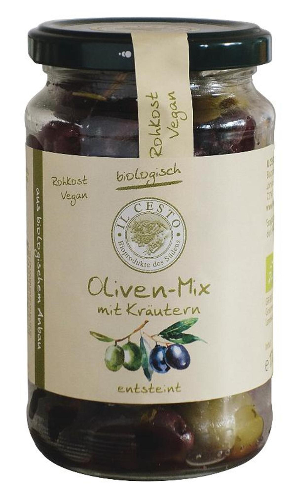 Produktfoto zu Oliven Mix Kräuter entsteint