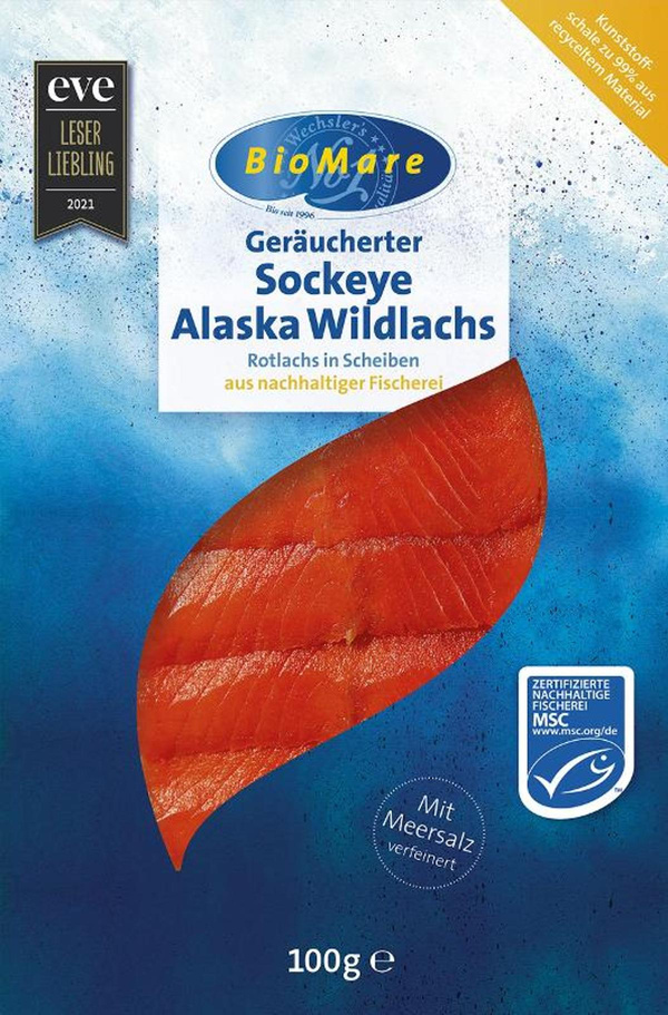 Produktfoto zu Sockeye Alaska Wildlachs, geräuchert