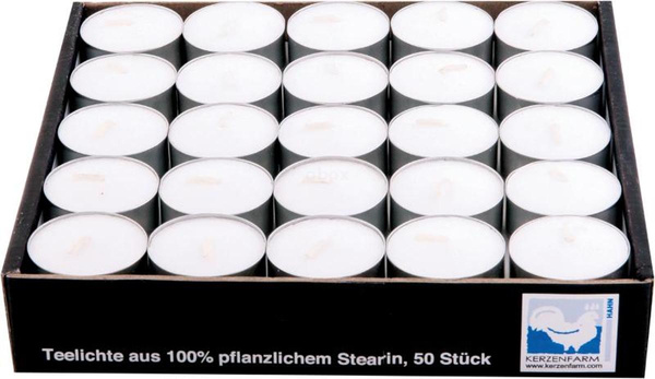 Produktfoto zu StearinTeelichte in Aluhülse