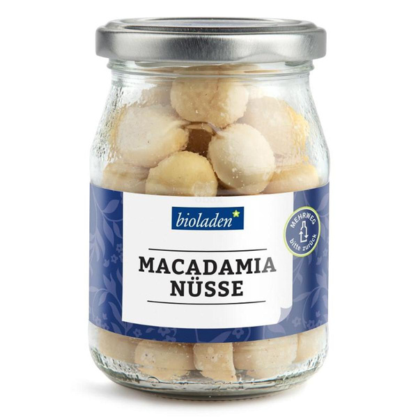 Produktfoto zu b*Macadamianüsse, bioladen, Mehrweg, Pfandglas bitte zurückgeben