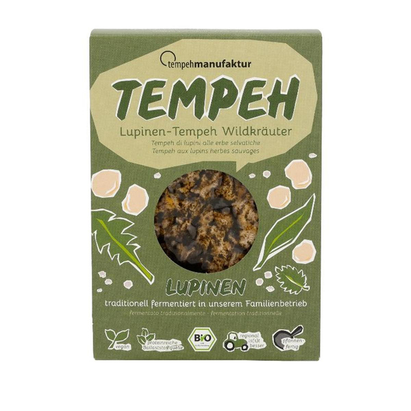 Produktfoto zu Tempeh Lupinen Wildkräuter