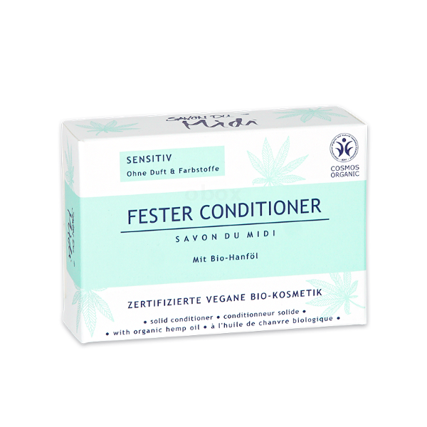 Produktfoto zu Fester Conditioner sensitiv, Savon du Midi, ohne Duft- und Farbstoffe, cosmos organic