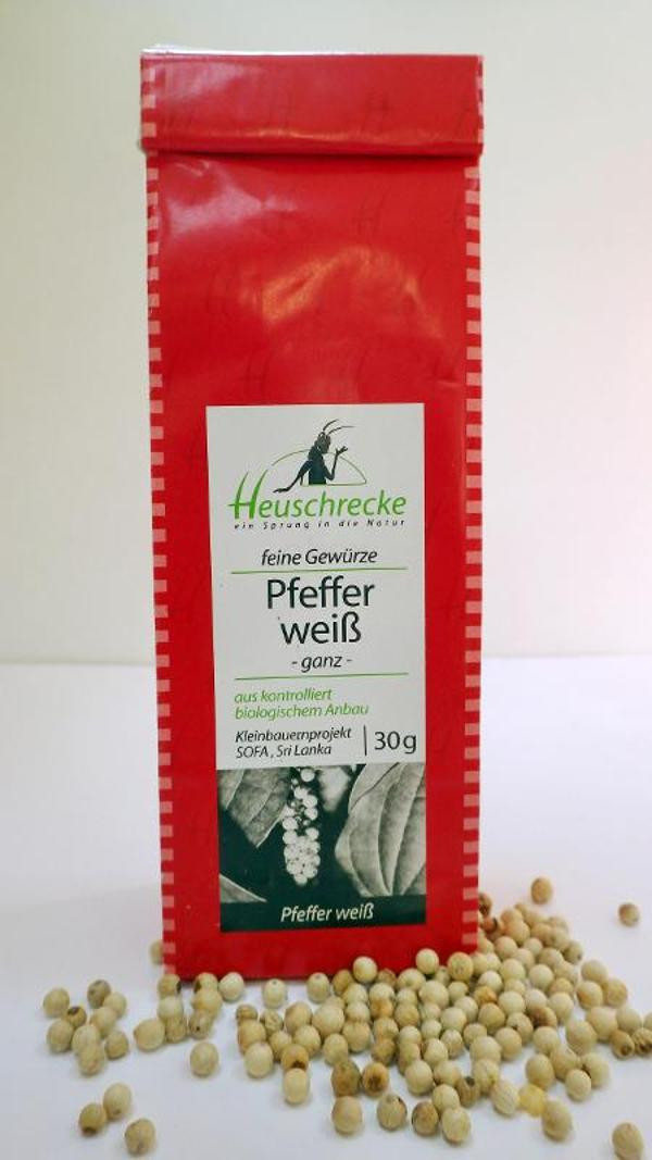 Produktfoto zu Pfeffer weiß ganz 30 g