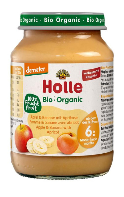 Produktfoto zu Apfel Banane Aprikose Babykost