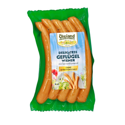 Produktfoto zu Geflügel Delikatess Wiener SB, Ökoland