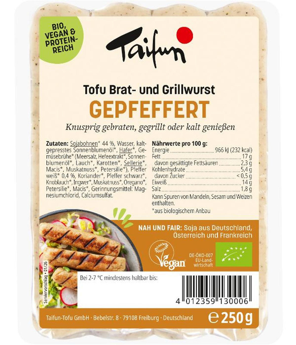 Produktfoto zu Tofu Bratwurst gepfeffert