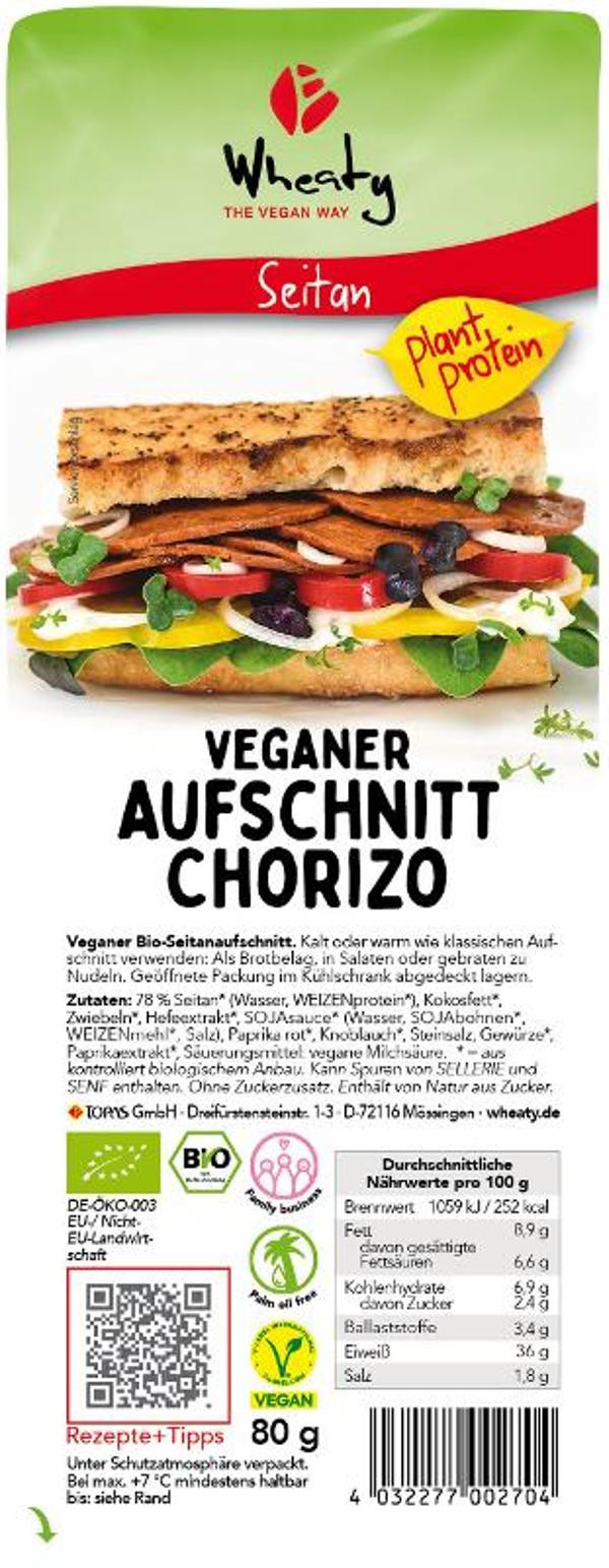 Produktfoto zu Chorizo vegetarisch