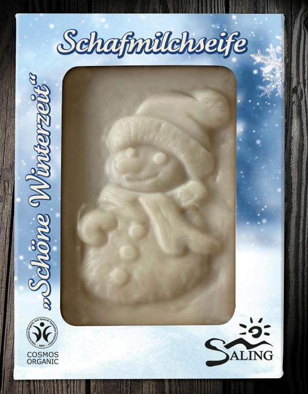 Produktfoto zu Schafmilchseife Schneemann