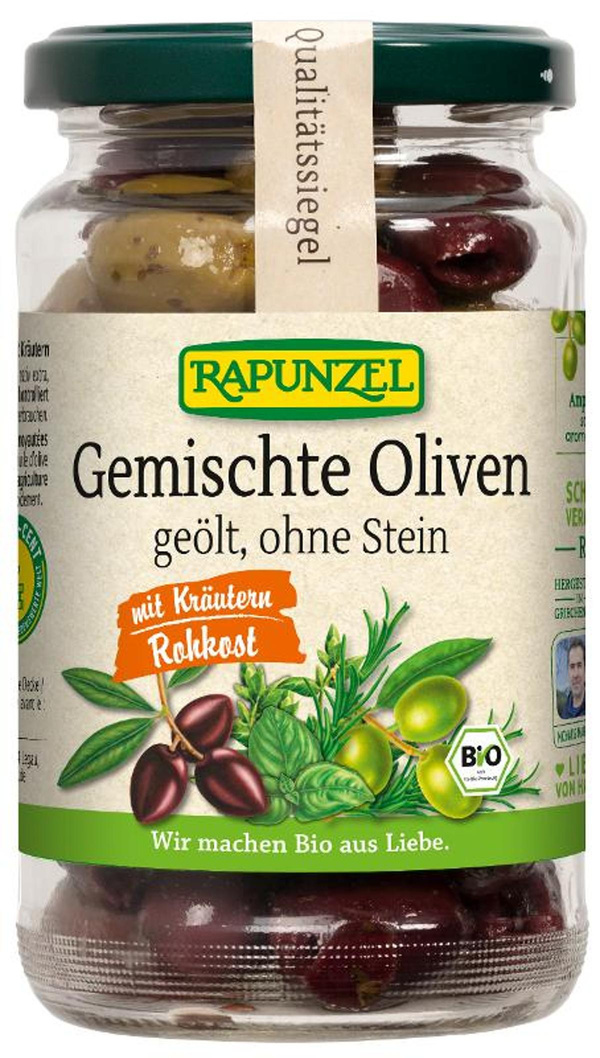 Produktfoto zu Gemischte Oliven mit Kräutern