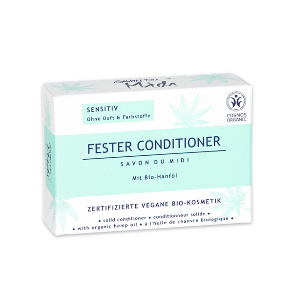 Produktfoto zu Fester Conditioner sensitiv, Savon du Midi, ohne Duft- und Farbstoffe, cosmos organic