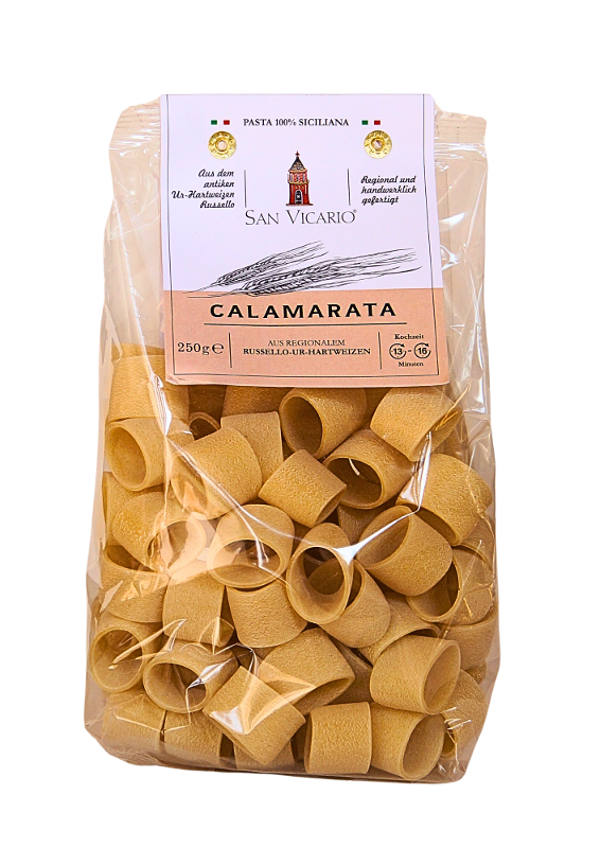 Produktfoto zu Calamarata Pasta aus Russello-Ur-Getreide, San Vicario