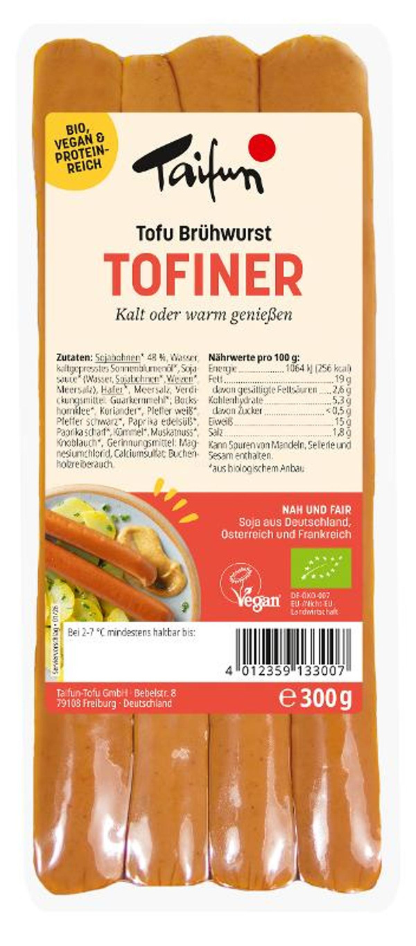 Produktfoto zu Tofiner (Tofu-Wiener)