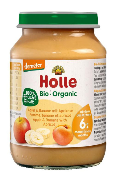 Produktfoto zu Apfel Banane Aprikose Babykost