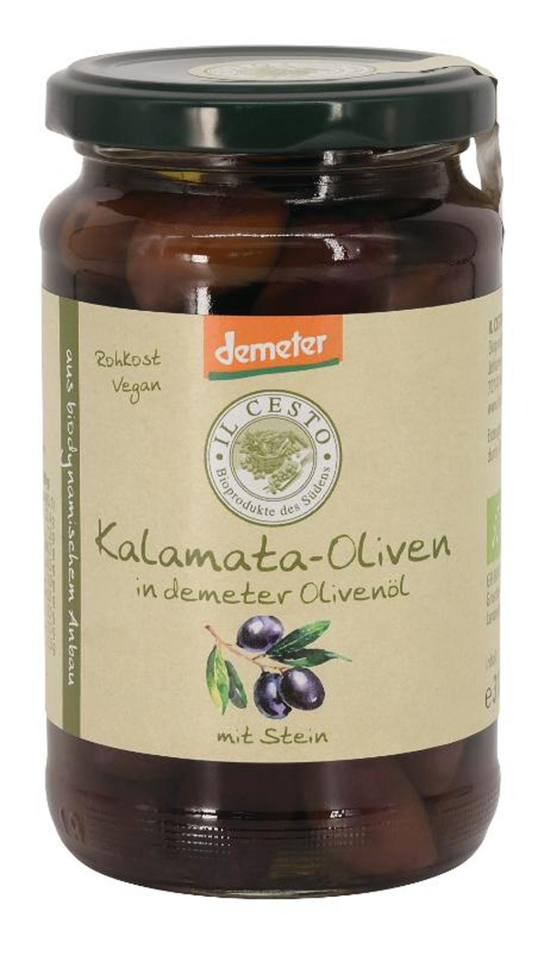 Produktfoto zu Kalamata Oliven Olivenöl mit Stein