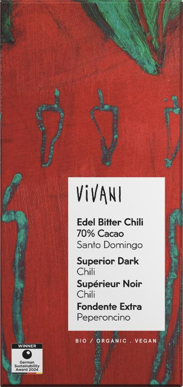 Produktfoto zu Schokolade Edel Bitter Chili
