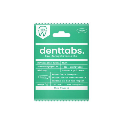 Produktfoto zu Denttabs fluoridfrei 125 Stück