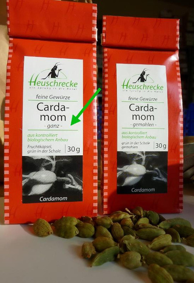 Produktfoto zu Cardamon grün, ganz, Tüte