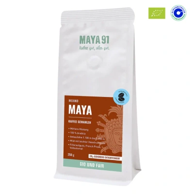 Produktfoto zu Maya Kaffee entkoffeiniert. 500 g, gemahlen