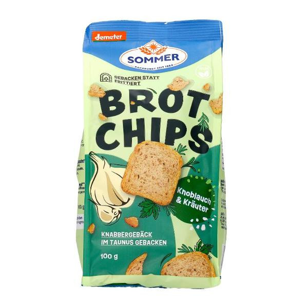 Produktfoto zu Brot Chips mit Knobi und Kräut