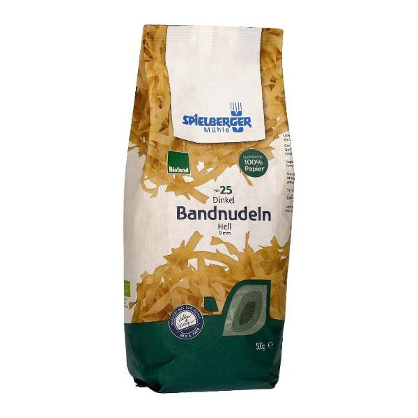 Produktfoto zu Dinkel Bandnudeln hell 9mm