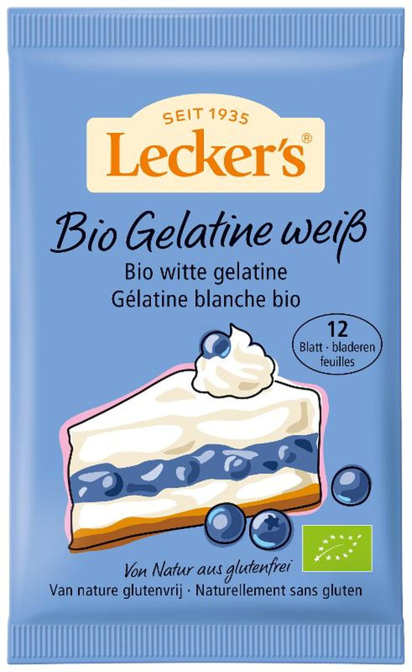 Produktfoto zu Blatt Gelatine weiß 12 Blatt--