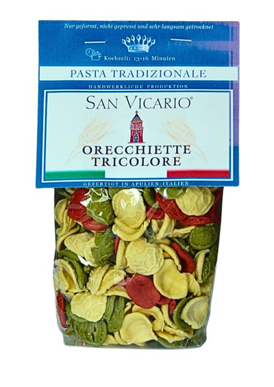 Produktfoto zu Pasta Orecchiette tricolore tricolore