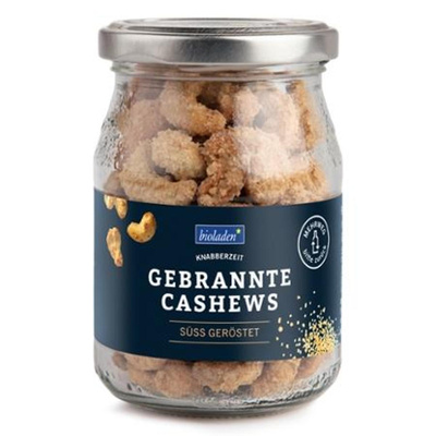 Produktfoto zu b*gebrannte Cashews süss geröstet, Mehrweg, Pfandglas bitte zurückgeben
