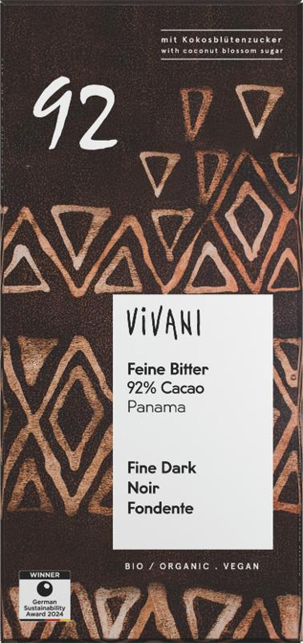 Produktfoto zu Schoko Feine Bitter 92%