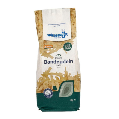Produktfoto zu Dinkel Bandnudeln hell 9mm