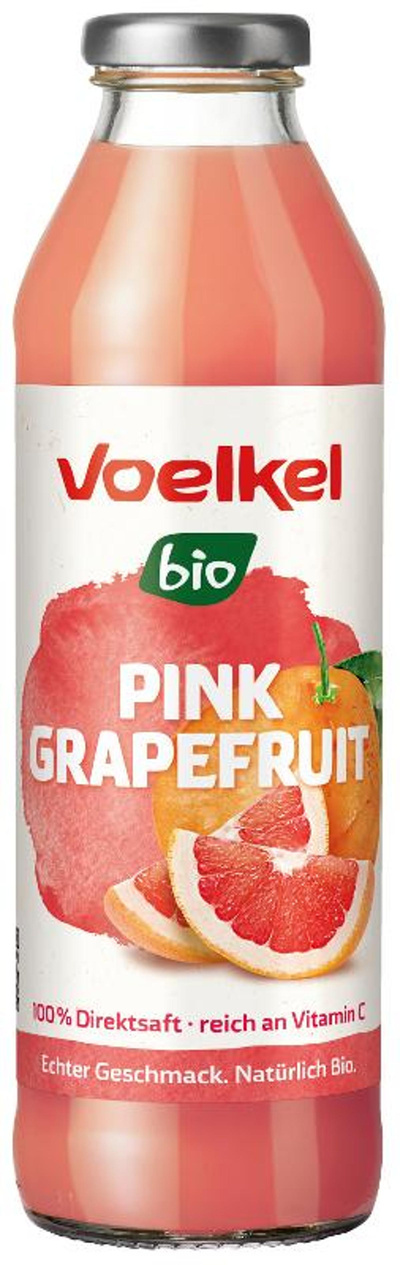 Produktfoto zu Pink Grapefruitsaft, Völkel, neue 0,5 l Pfandflasche