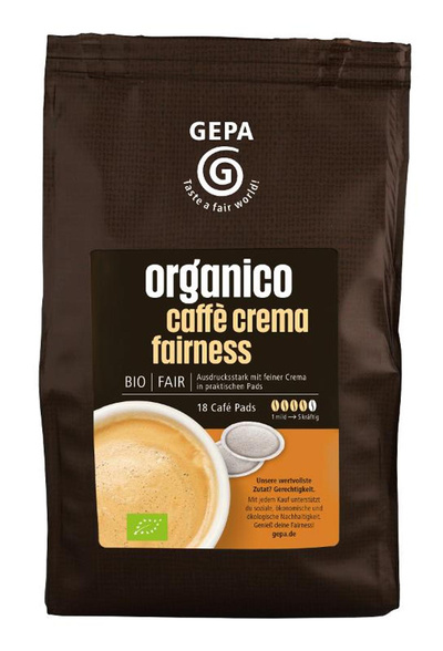 Produktfoto zu Kaffee Bio Crema Pads 18x7g