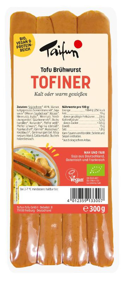 Produktfoto zu Tofiner (Tofu-Wiener)