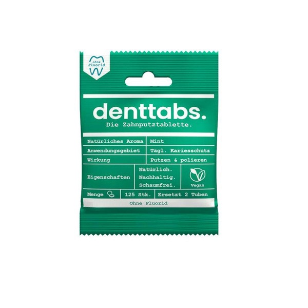 Produktfoto zu Denttabs fluoridfrei 125 Stück