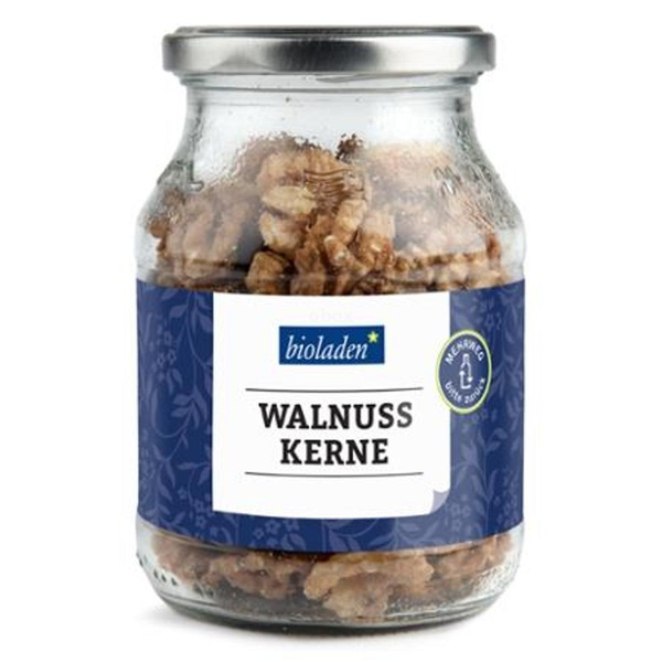 Produktfoto zu b*Walnusskerne halbe, bioladen, Mehrweg, Pfandglas bitte zurückgeben